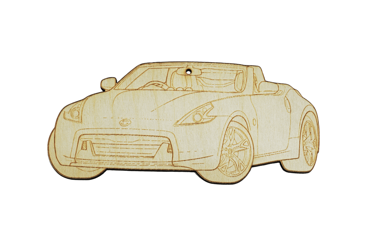 ZSPEC Laser-Engraved Wood Ornament, Style: Nissan 370z Roadster, Birch - ZSPEC Design LLC - Holiday Ornaments - 370z, holiday, nismo, nissan, ornament, z34 - zspecdesign.com