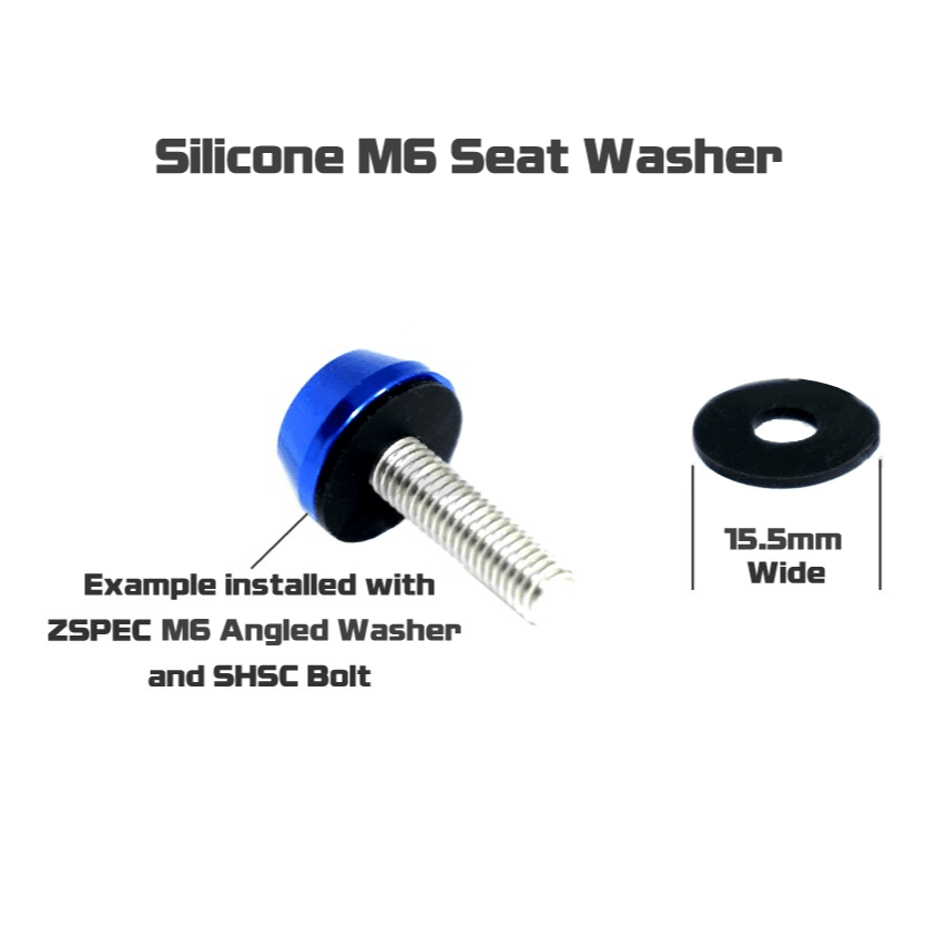 ZSPEC Body Kit Fastener, Billet-Angled Finish Washer & Stainless M6x20mm Bolt, w/ Rivet Nut, per Each - ZSPEC Design LLC - Hardware Fasteners - body, body hardware, m6, per each, stainless - zspecdesign.com