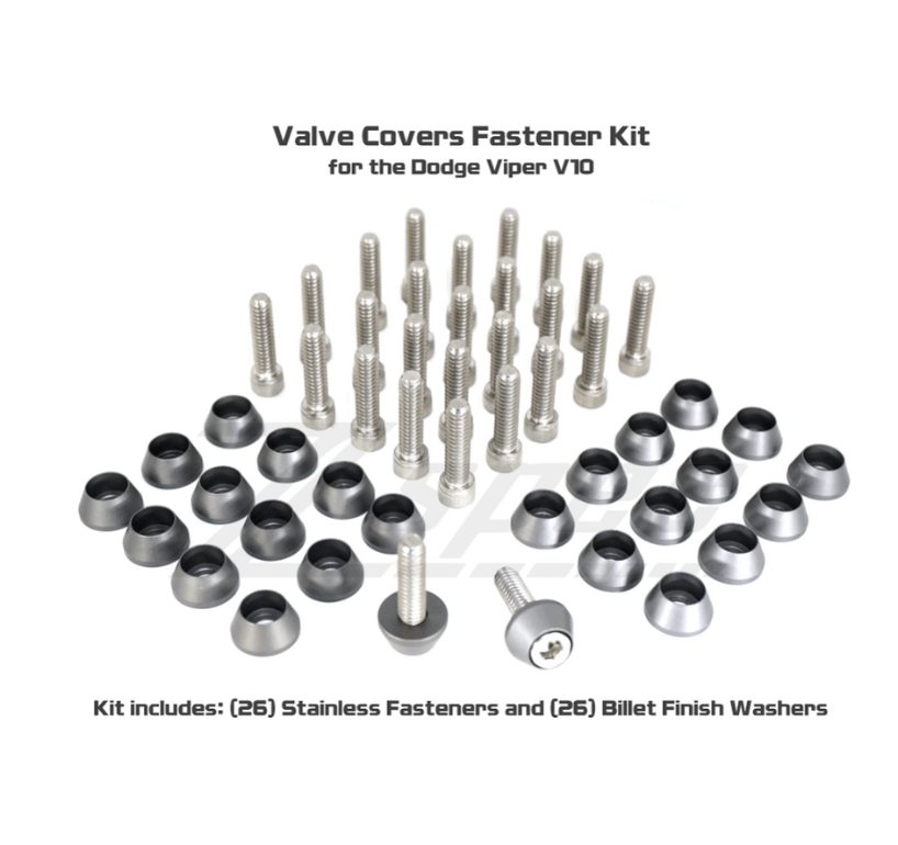 ZSPEC Valve Covers Fastener Kit for 2003-2006 Dodge Viper V10, Stainless & Billet - ZSPEC Design LLC - Hardware Fasteners - dodge, Fastener Kit, V10, viper, Washer Color - zspecdesign.com