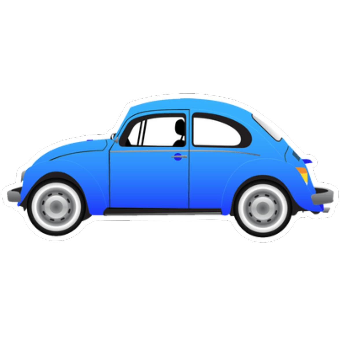 VW Classic Bug Beetle Vinyl Decal / Sticker, Blue - ZSPEC Design LLC - Decals - Decal, lifestyle, sticker - zspecdesign.com