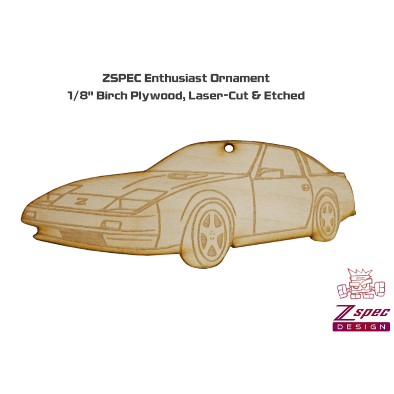 ZSPEC Laser-Engraved Wood Ornament, Style: Nissan 300zx Z31 Roadster, Birch - ZSPEC Design LLC - Holiday Ornaments - 300zx, holiday, nismo, nissan, ornament, z31 - zspecdesign.com