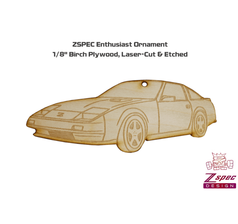 ZSPEC Laser-Engraved Wood Ornament, Style: Nissan 300zx Z31 Roadster, Birch - ZSPEC Design LLC - Holiday Ornaments - 300zx, holiday, nismo, nissan, ornament, z31 - zspecdesign.com