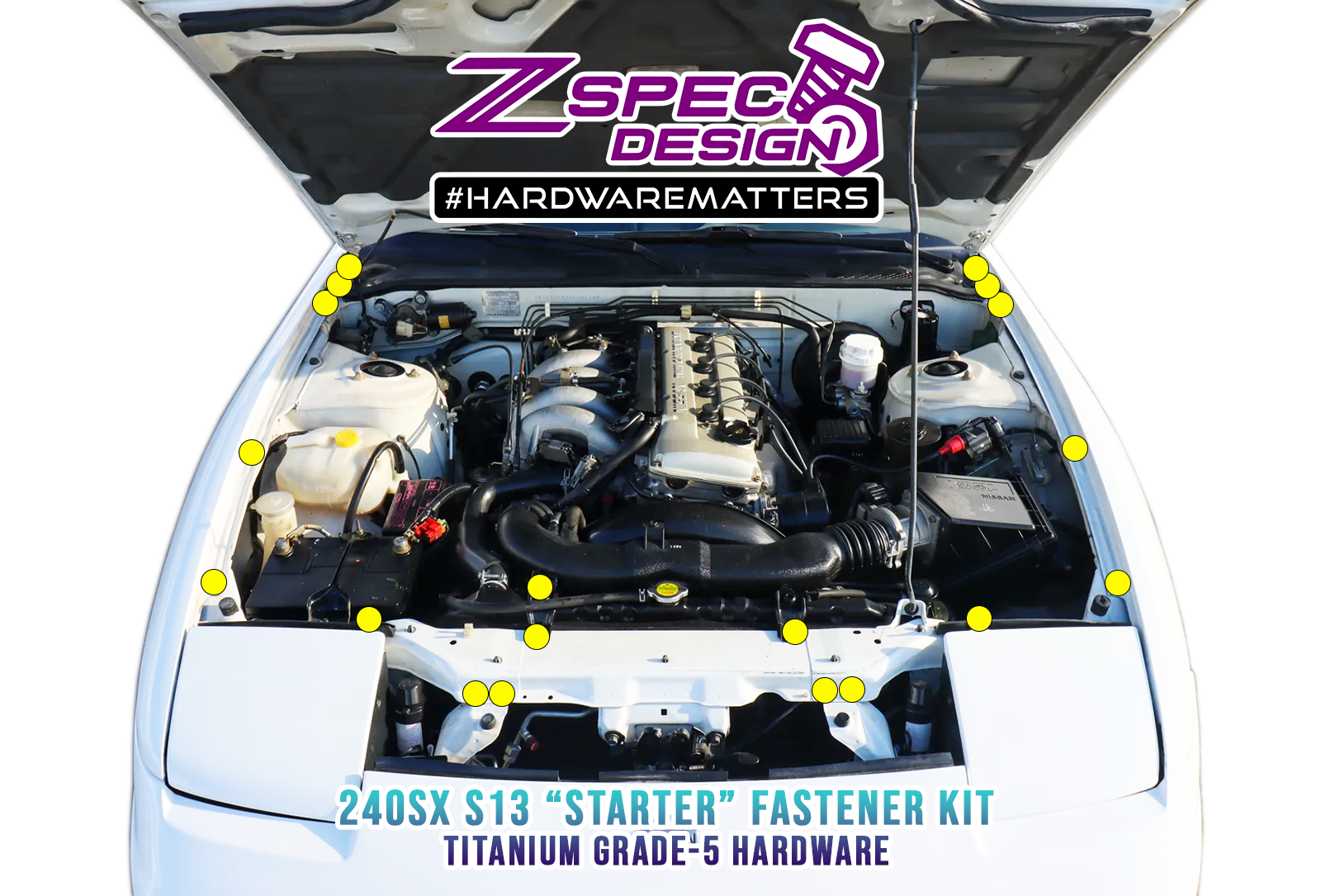 ZSPEC Starter Kit Dress Up Bolts Fasteners Washers Hardware, Titanium - ZSPEC Design LLC - Hardware Fasteners - zspecdesign.com