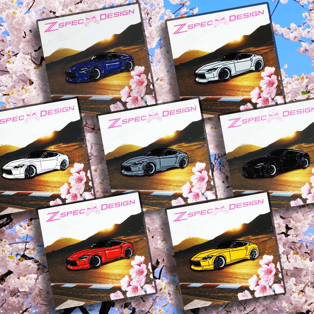 Nissan Z (RZ34) Enamel Collector Pin (Multiple Colors) - ZSPEC Design - ZSPEC Design LLC - Collectibles - accessory, bob sharp, bsr, lapel, lifestyle, nissan, nissan pin, pin, race car pin, RZ34, Z - zspecdesign.com
