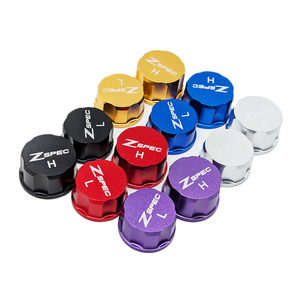 ZSPEC Billet AC Dress Up Caps Set, High & Low, for R-1234YF Systems