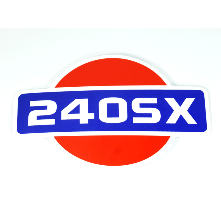 White Vinyl 240SX Nissan '90s-Style Sticker Decal, 4" x 2.8" - ZSPEC Design LLC - Decals - 240sx, Decal, lifestyle, nissan, sticker - zspecdesign.com