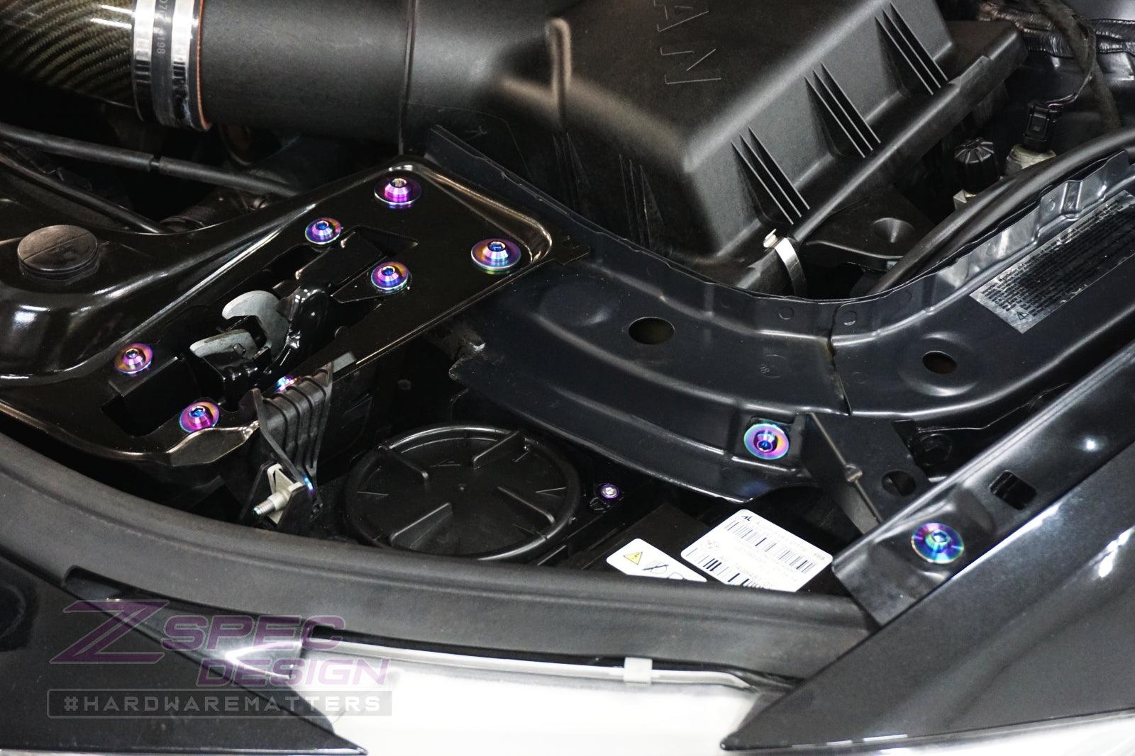 ZSPEC "Stage 2" Dress Up Bolts® Fastener Kit for '14-18 BMW 340i F34 3.0T, Titanium  Grade-5 Hardware Engine Bay Upgrade Performance Car Show Ready Vehicle 