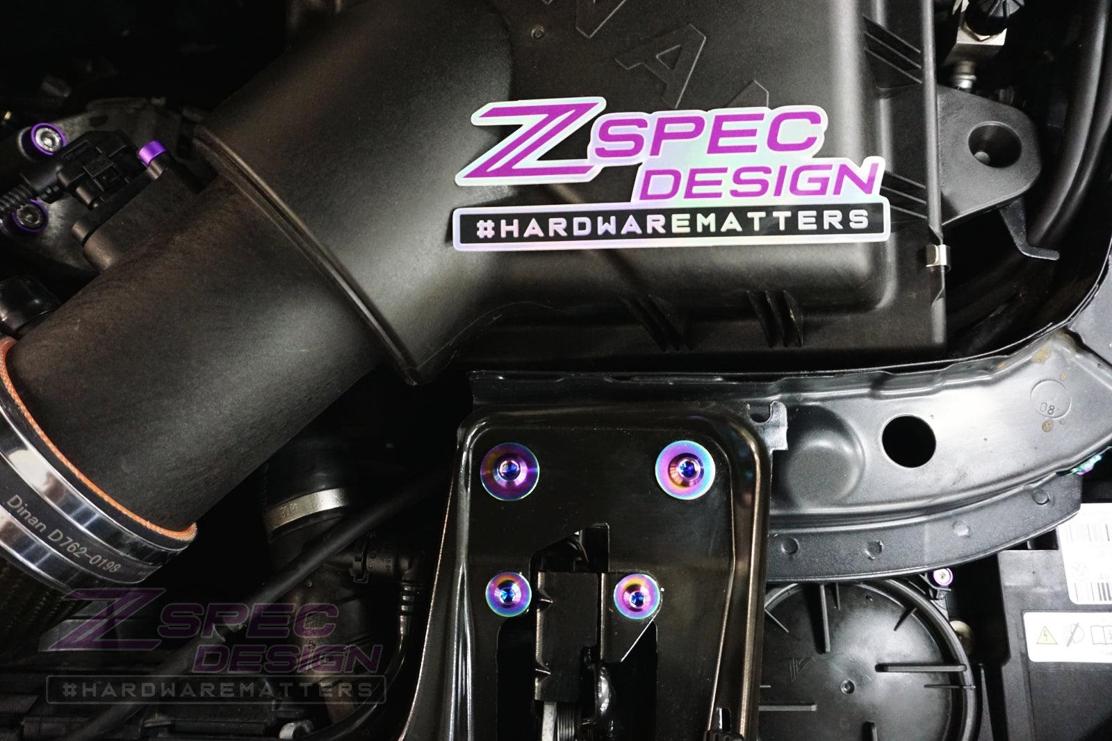 ZSPEC "Stage 2" Dress Up Bolts® Fastener Kit for '14-18 BMW 340i F34 3.0T, Titanium - ZSPEC Design LLC - Hardware Fasteners - 435i, bmw, F32, Fastener Kit, stage 2 - zspecdesign.com