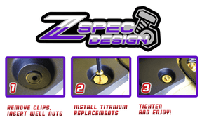 ZSPEC Clip-Replacement Fastener Solution, M3 x 20mm w/ Well Nut, Per Each  Dress Up Bolts Fasteners Washers Red Blue Purple Gold Burned Black 350z 370z Not 400z RZ34 Z33 Infiniti Q G QX GTR