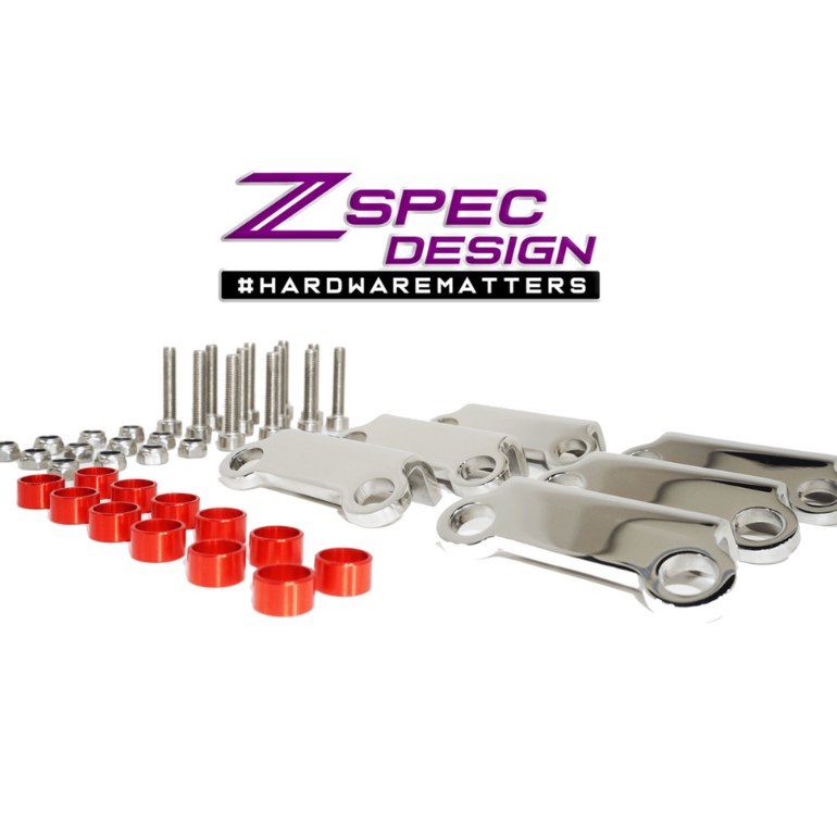 ZSPEC Polished Stainless Coil Brackets Kit (no Z), 90-99 Nissan Z32 300zx - ZSPEC Design LLC - Hardware Fasteners - 300zx, Fastener Kit, nissan, z32 - zspecdesign.com