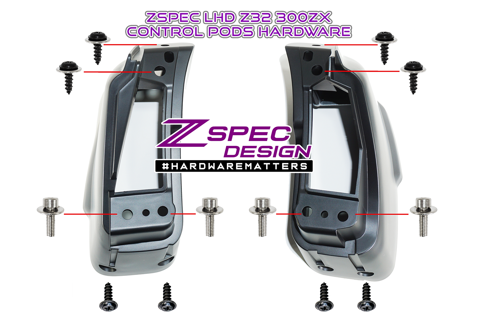 ZSPEC 300zx Z32 Mounting PODs for LHD Climate & Lighting 