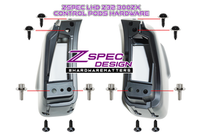 ZSPEC 300zx Z32 Mounting PODs for LHD Climate & Lighting Controls, Set - Left / Right  Interior Restoration Dash Double Din Single Stereo Dash Plastic Wiper Knob Interval HVAC Pods Bezel Face-Plate