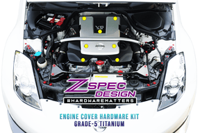 ZSPEC Engine Cover Fasteners for '03-09 Nissan 350z DE & HR, Grade-5 Titanium  Keywords Car Show NISMO vehicle car upgrade performance lightweight titanium gr5 Plenum Engine Cover Plastic Hobby 
