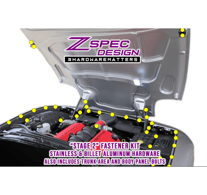 ZSPEC "Stage 2" Dress Up Bolts® Fastener Kit, '97-04 C5 Corvette 5.7L LS6, Stainless & Billet - ZSPEC Design LLC - Hardware Fasteners - corvette, Fastener Kit, LS6, stage 2 - zspecdesign.com