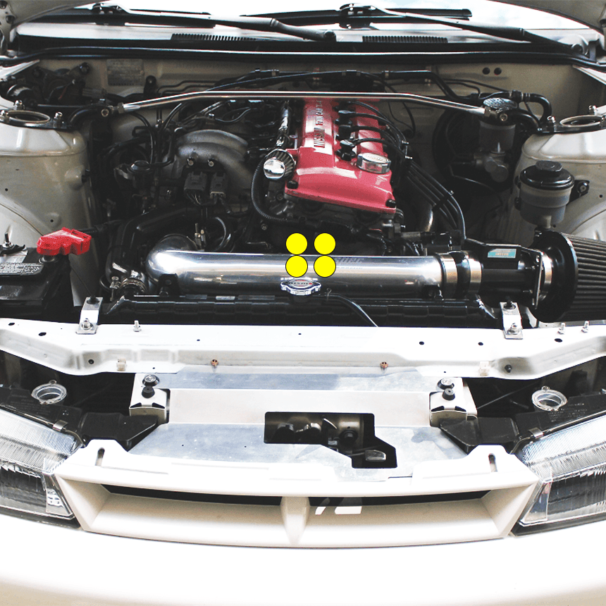 ZSPEC SR20 & KA24 Dress Up Bolts® Water Pump Pulley Kit Nuts, Grade-5 Titanium - ZSPEC Design LLC - Hardware Fasteners - 240sx, Fastener Kit, ka24, nissan, s14, sr20, sr20det - zspecdesign.com