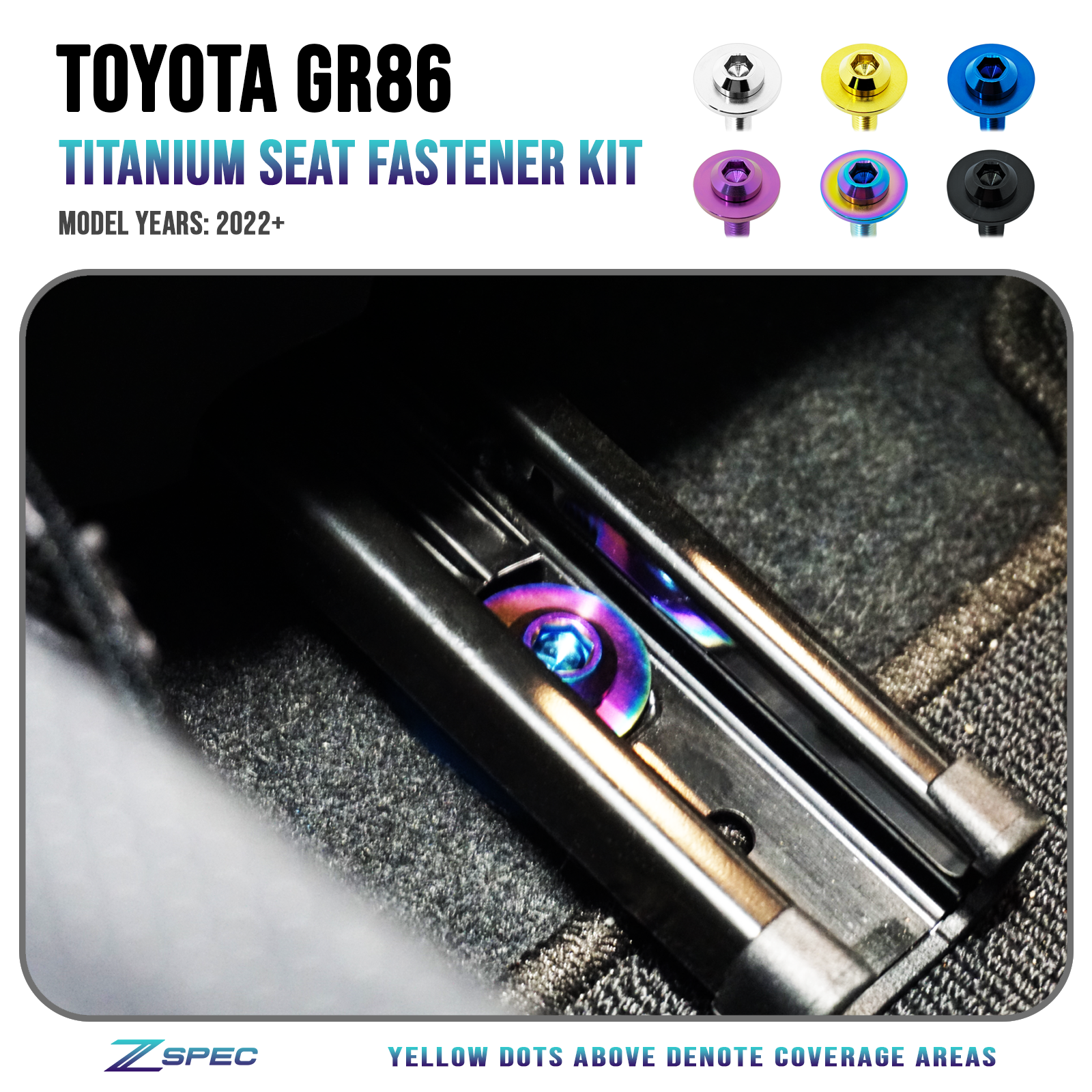 ZSPEC "Right-Side Engine Cover" Fastener Kit for the Honda Grom, Grade-5 Titanium - ZSPEC Design LLC - Hardware Fasteners - Fastener Kit, grom, honda, Motorcycle - zspecdesign.com