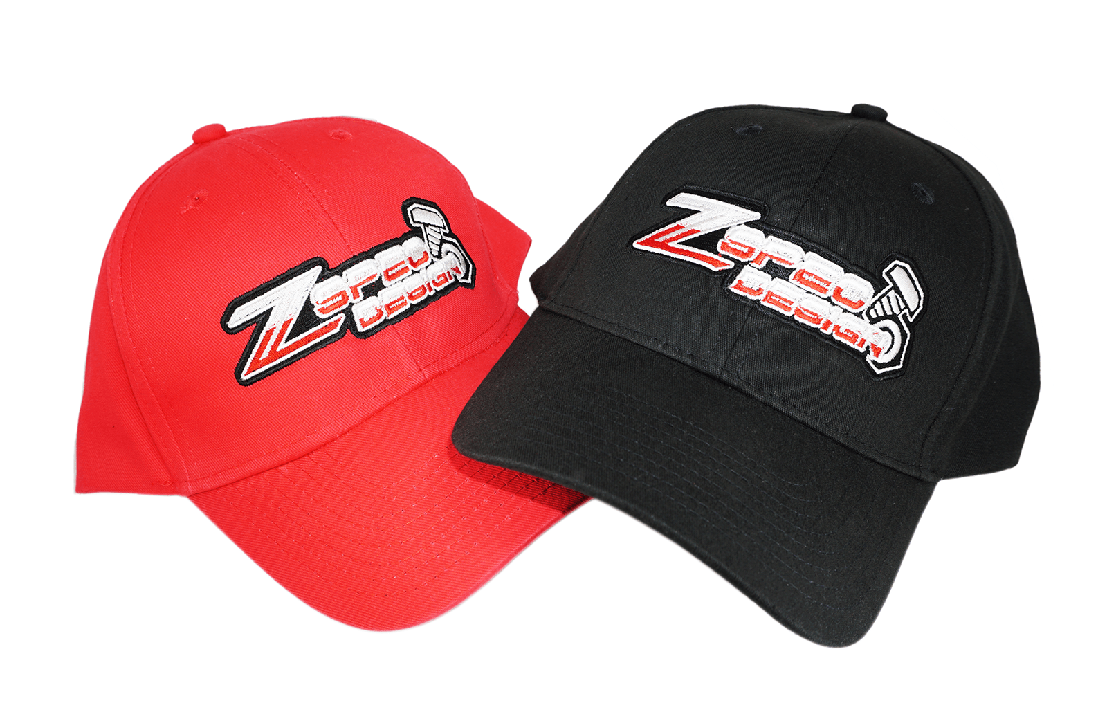 ZSPEC Design Lightweight Cotton Baseball-Style Hats, Red or Black, Adjustable - ZSPEC Design LLC - Shirts & Tops - apparel, clothing, hat, t-shirt, ZSPEC - zspecdesign.com