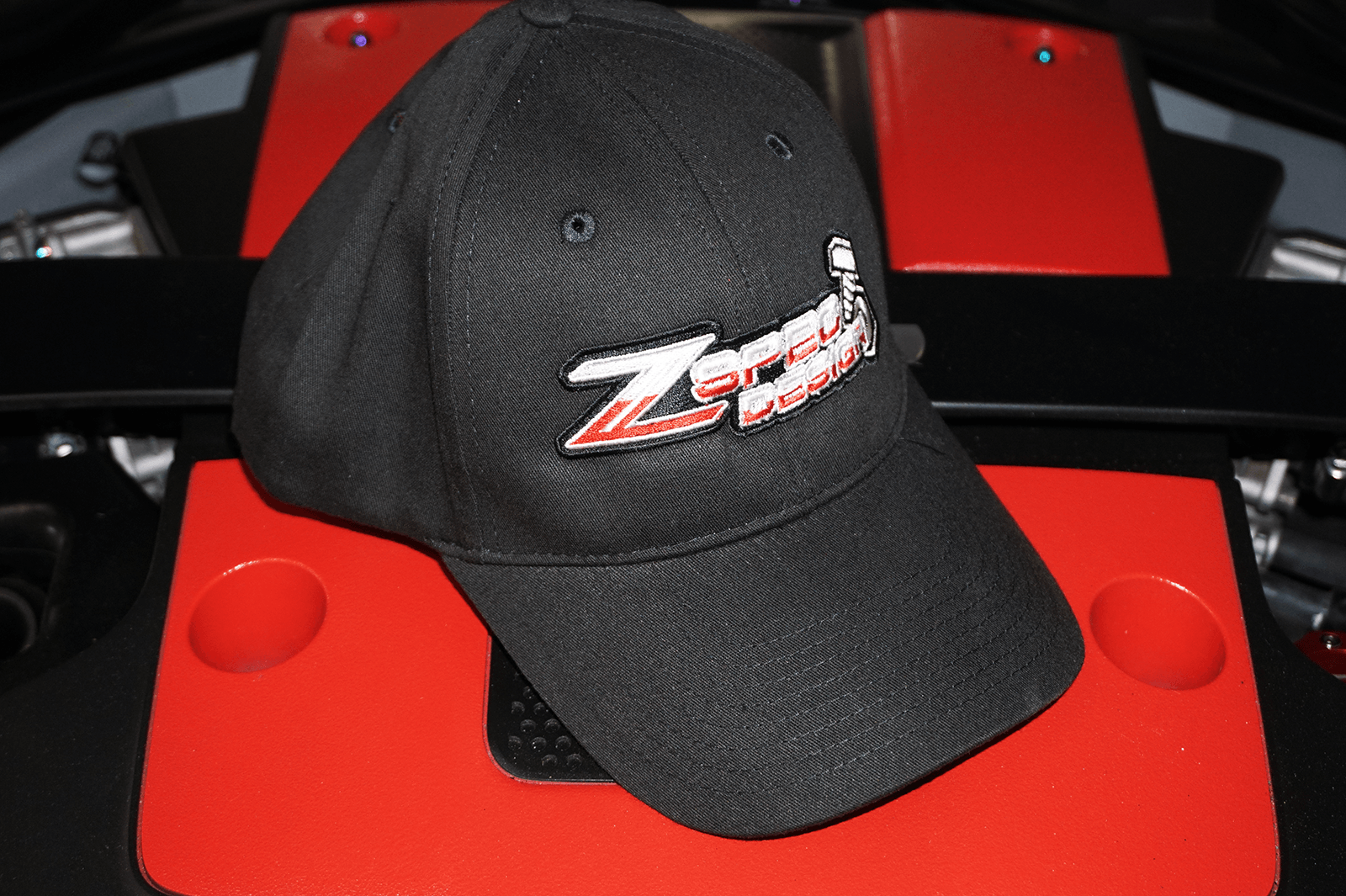 ZSPEC Design Lightweight Cotton Baseball-Style Hats, Red or Black, Adjustable