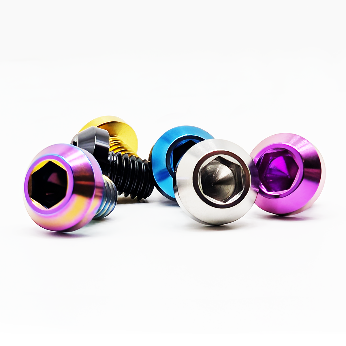 ZSPEC M6-1.0x8mm Dress-Up Bolt® Fastener, Angled Head, Titanium Grade-5, Per Each - ZSPEC Design LLC