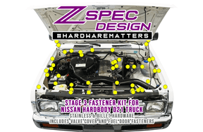 ZSPEC "Stage 3" Engine Bay Fastener Kit for Nissan Hardbody D21 Pickup Truck, Stainless & Billet - ZSPEC Design LLC - Hardware Fasteners - d21, Fastener Kit, nissan, stage 3, Washer Color - zspecdesign.com