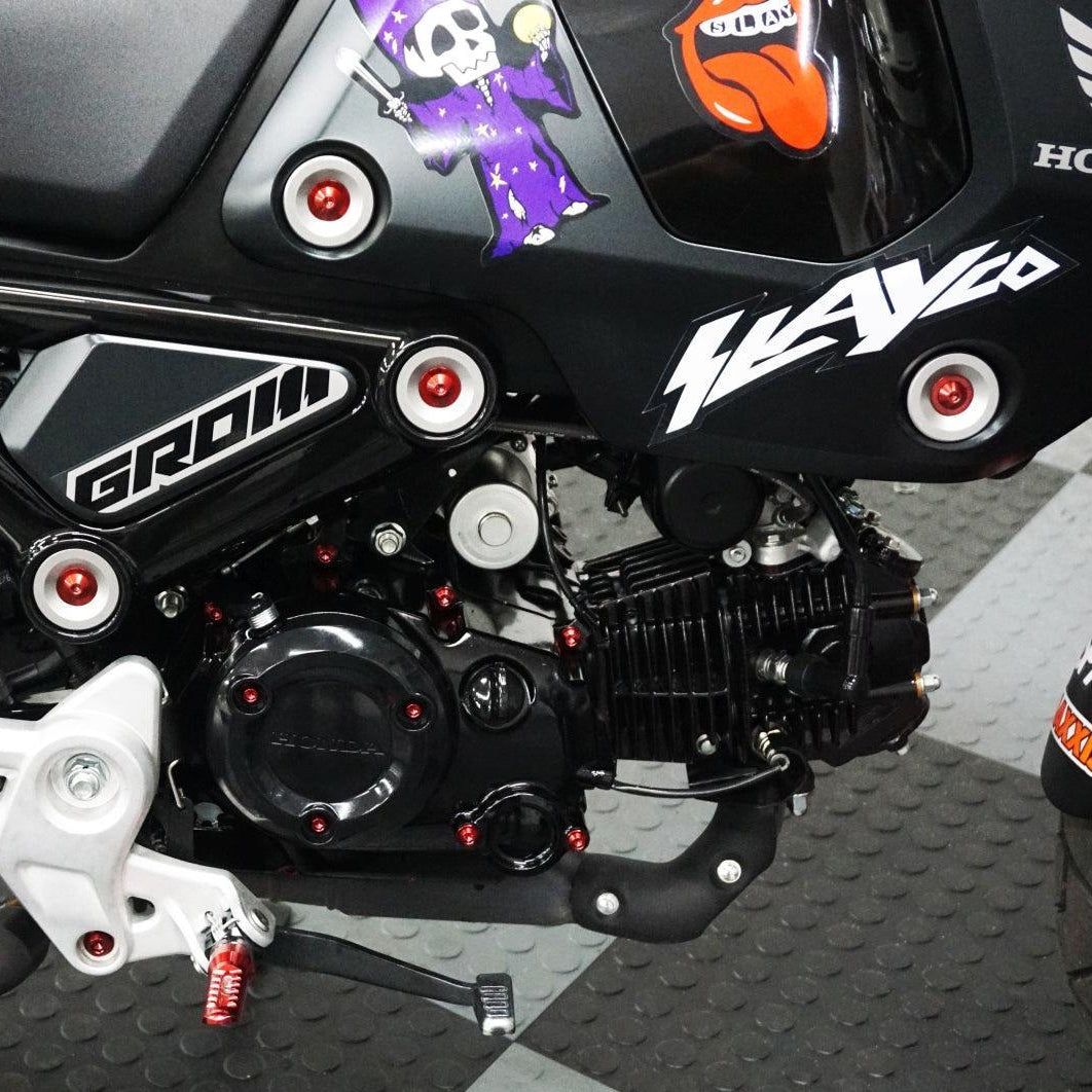 ZSPEC Dress-Up Bolts® Hardware Kit for the 2021+ Honda Grom Platform, Titanium - ZSPEC Design LLC - Hardware Fasteners - Fastener Kit, grom, honda, Motorcycle - zspecdesign.com