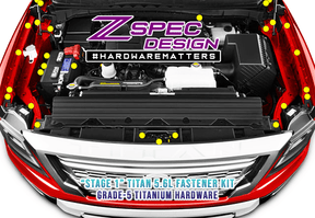 ZSPEC "Stage 1" Engine Bay Fastener Kit for 16+ Nissan Titan 5.6L, Titanium  Grade-5 GR5 Titanium Lightweight Engine Bay Garage Hobby Hardware Auto Car Vehicle Restoration Performance Upgrade