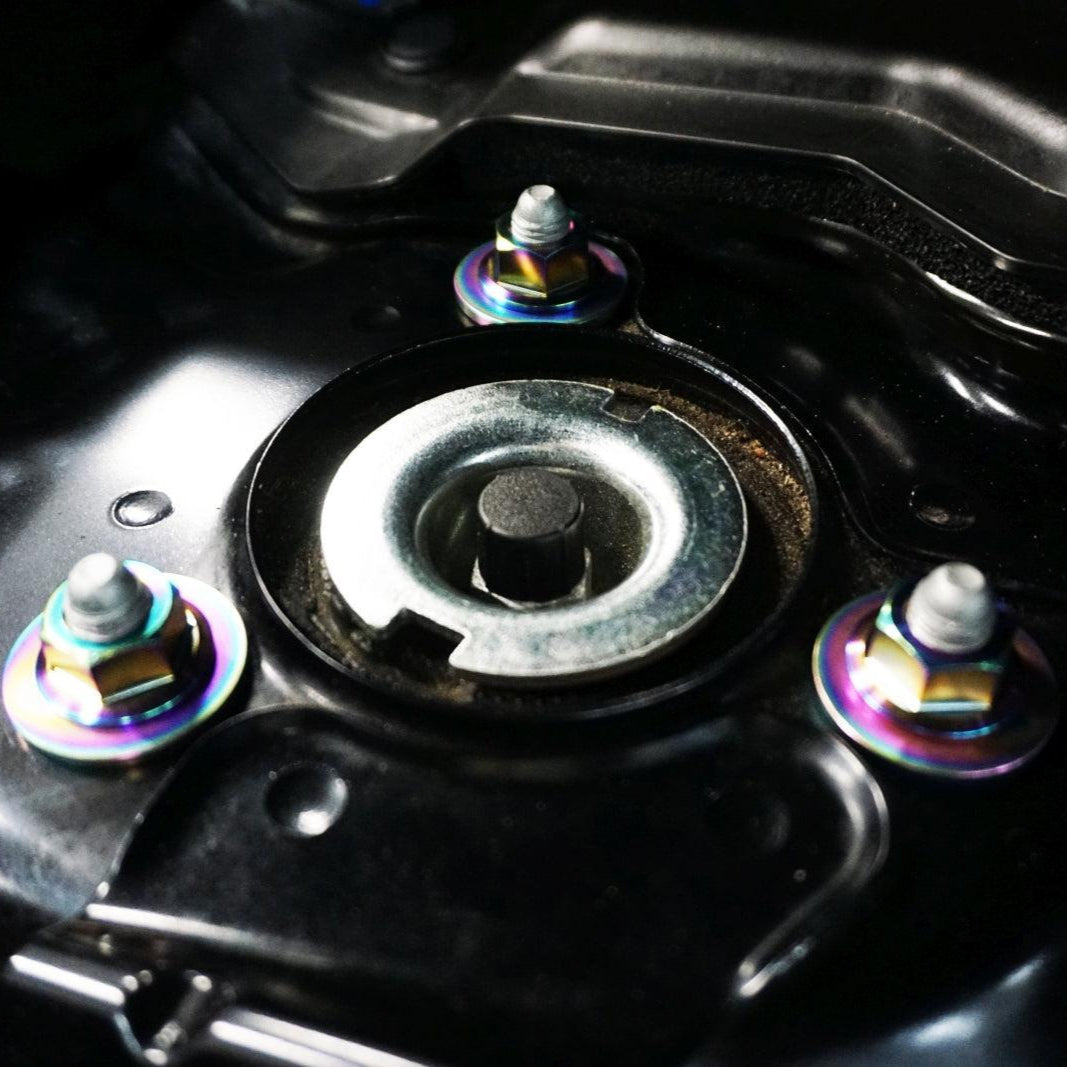 ZSPEC Shock Tower Nuts Hardware for the '20-24 Mazda CX-30, Titanium - ZSPEC Design LLC - Hardware Fasteners - cx-30, Fastener Kit, mazda, shock, shock tower - zspecdesign.com