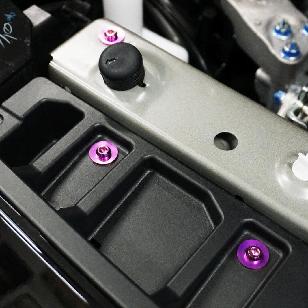 ZSPEC "Stage 1" Dress Up Bolts® Fastener Kit for '23+ Mitsubishi Mirage, Titanium - ZSPEC Design LLC - Hardware Fasteners - Fastener Kit, mirage, mitsubishi, stage 1, Washer Color - zspecdesign.com