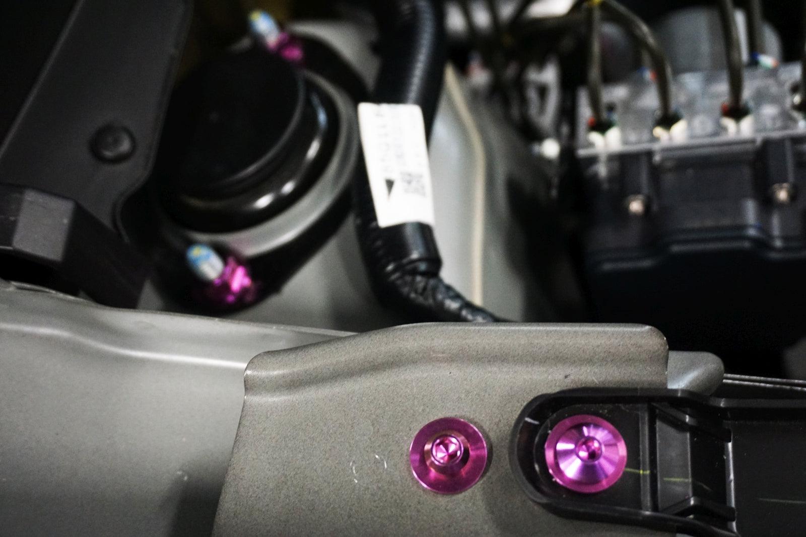 ZSPEC "Stage 3" Dress Up Bolts® Fastener Kit for Mitsubishi Mirage 2023 Titanium  Keywords Engine Bay Upgrade Performance Merchandise Grade-5 GR5 Dress Up Bolts Hardware Design Car Auto JDM USDM