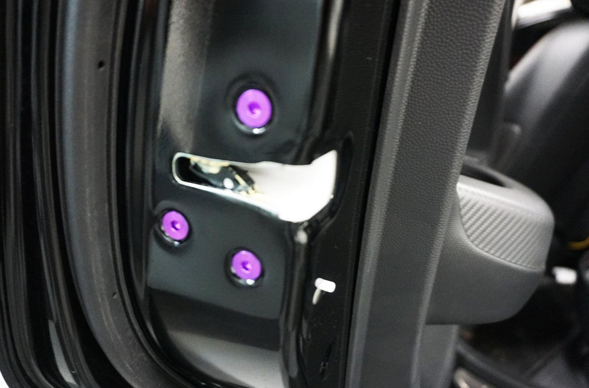 ZSPEC "Door Jams & Hatch Area" Dress Up Bolts® Fastener Kit for Mitsubishi Mirage 2023 Titanium  Keywords Engine Bay Upgrade Performance Merchandise Grade-5 GR5 Dress Up Bolts Hardware Design Car Auto JDM USDM
