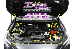 ZSPEC "Stage 1" Dress Up Bolts® Fastener Kit for '18-24 Subaru CrossTrek, Stainless & Billet Hardware  SUS304 Stainless Steel SUS304 6061 WRX STi Engine Bay Beauty Accessory Upgrade Performance