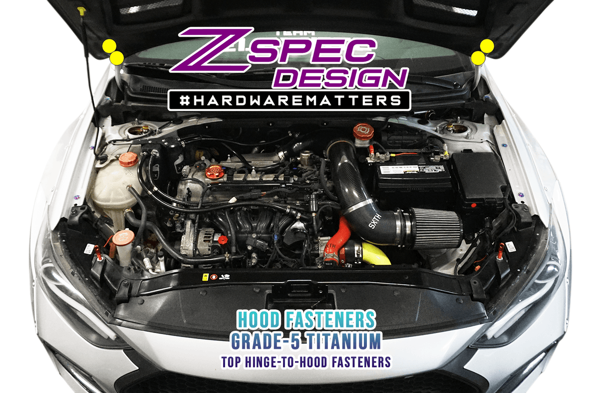 ZSPEC Hood Hinges Dress Up Bolts® Fastener Kit for '17+ Hyundai Elantra, Titanium  Engine Bay Dress Up Hardware Kit Upgrade Performance Auto Car Import JDM KDM USDM Grade-5 GR5