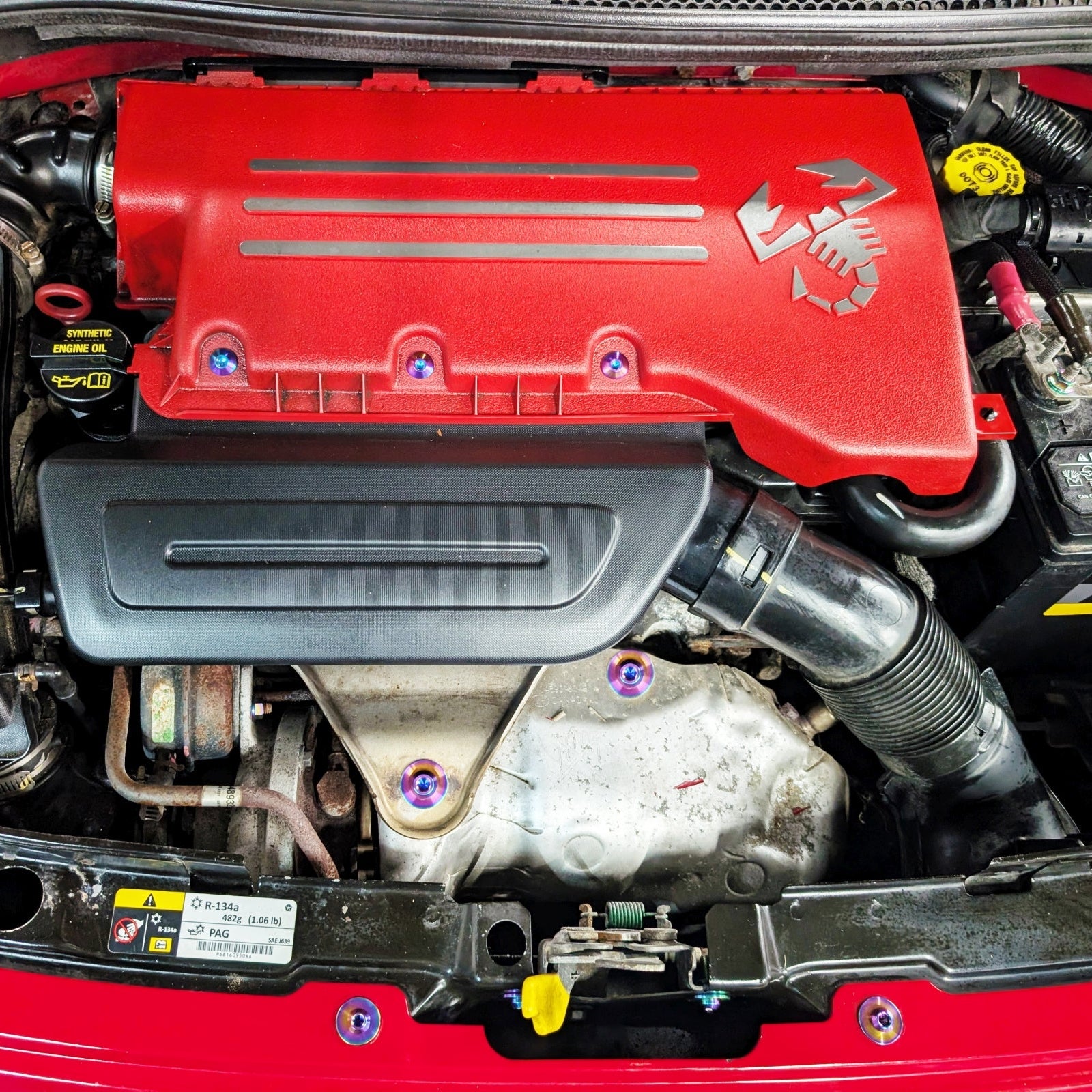 ZSPEC Staged Dress Up Bolts Fastener Hardware Kit for '07-25 Fiat 500 & Abarth Titanium Grade-5 - ZSPEC Design LLC