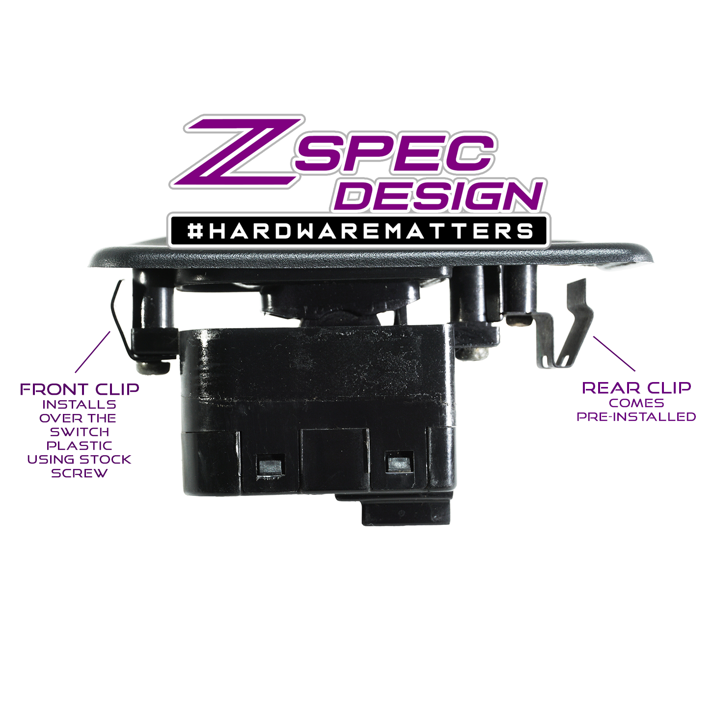 ZSPEC 300zx Z32 Passenger-Side (RIGHT) Window Switch Finisher - fits LHD Models Only - ZSPEC Design LLC - Hardware Fasteners - 300zx, lhd, nissan, repro, z32, z32 window switch - zspecdesign.com