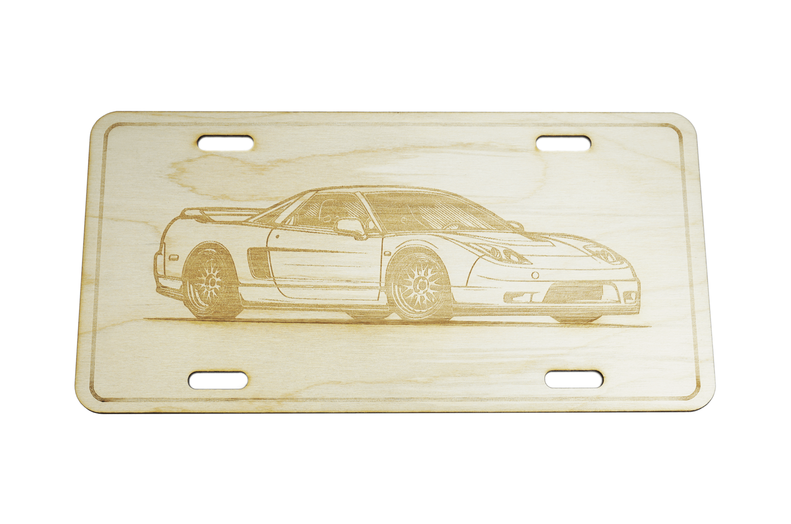 ZSPEC Acura NSX Sports Car License Plate, Birch, Ornament for Office, Garage or Man-Cave - ZSPEC Design LLC - Holiday Ornaments - acura, garage art, license, lifestyle, nsx, ornament - zspecdesign.com