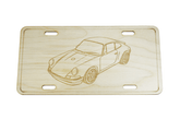 ZSPEC Classic Porsche 911 License Plate, Birch, Ornament for Office, Garage or Man-Cave