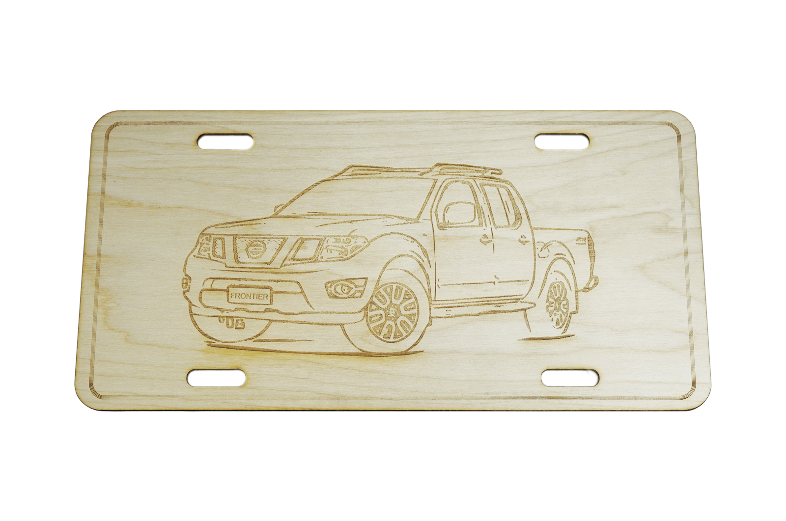 ZSPEC Nissan Frontier D40 License Plate, Birch, Ornament for Office, Garage or Man-Cave - ZSPEC Design LLC - Holiday Ornaments - d40, frontier, garage art, license, lifestyle, nissan, ornament - zspecdesign.com