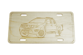 ZSPEC Nissan Frontier D40 License Plate, Birch, Ornament for Office, Garage or Man-Cave