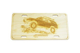 ZSPEC Toyota 4Runner Cut-Away License Plate, Birch, Ornamental  1/8' Birch Plywood construction.  Approximately the same size as a traditional license plate ZSPEC Design LLC Toyota 4runner truck