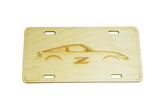 ZSPEC Nissan Z RZ34 Cut-Away License Plate, Birch, Ornamental  1/8' Birch Plywood construction.  Approximately the same size as a traditional license plate ZSPEC Design LLC Toyota 4runner truck