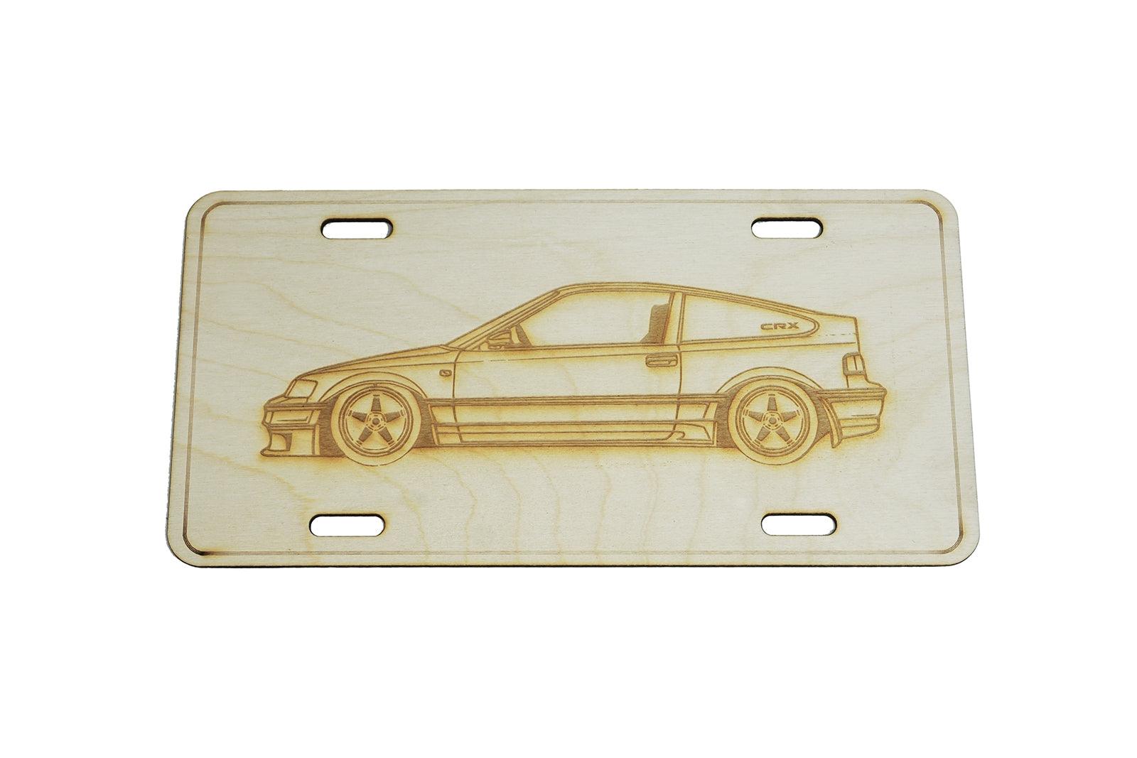 ZSPEC Honda CRX Si Hatchback License Plate, Birch, Ornamental - ZSPEC Design LLC - Holiday Ornaments - crx, garage art, honda, license, lifestyle, ornament - zspecdesign.com