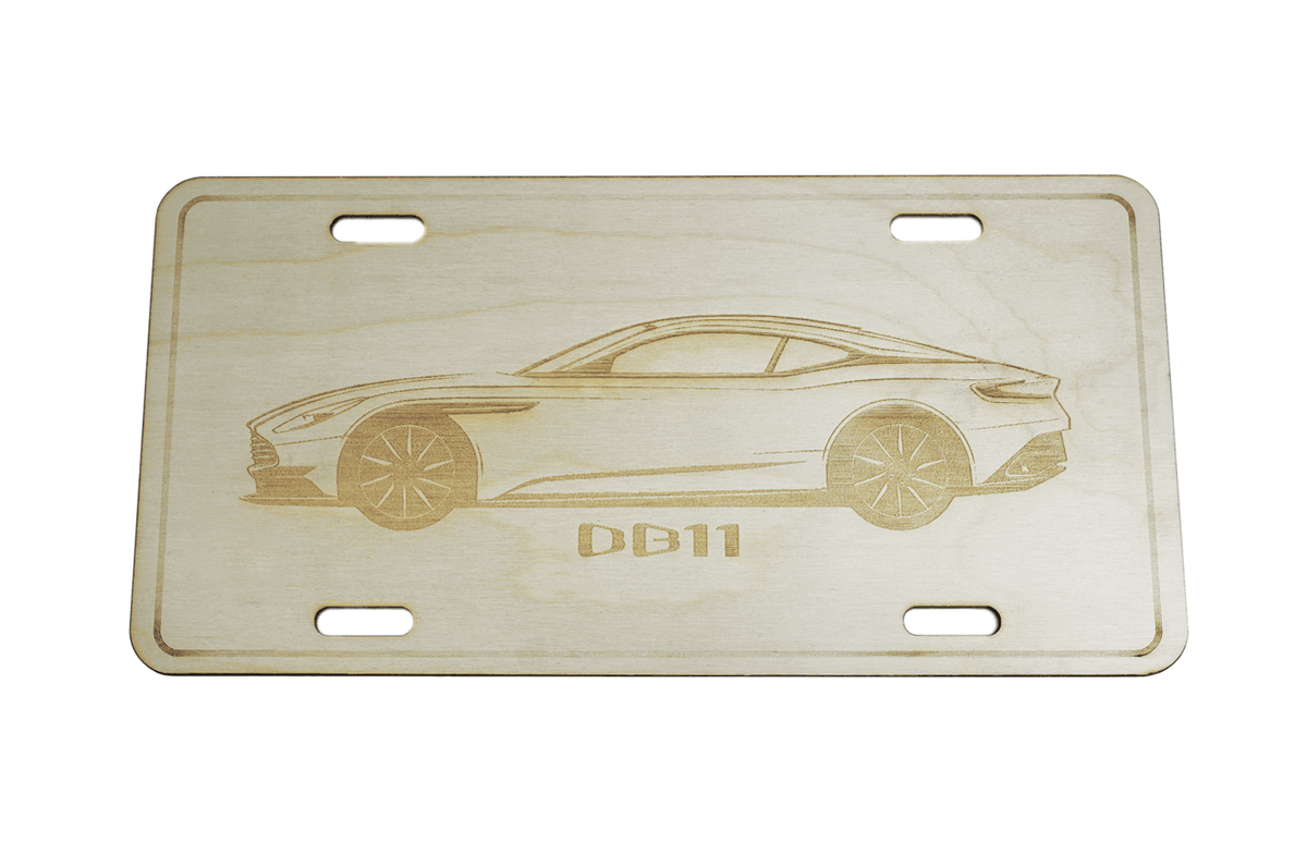 ZSPEC Aston Martin DB11 License Plate, Birch for Garage or Man-Cave