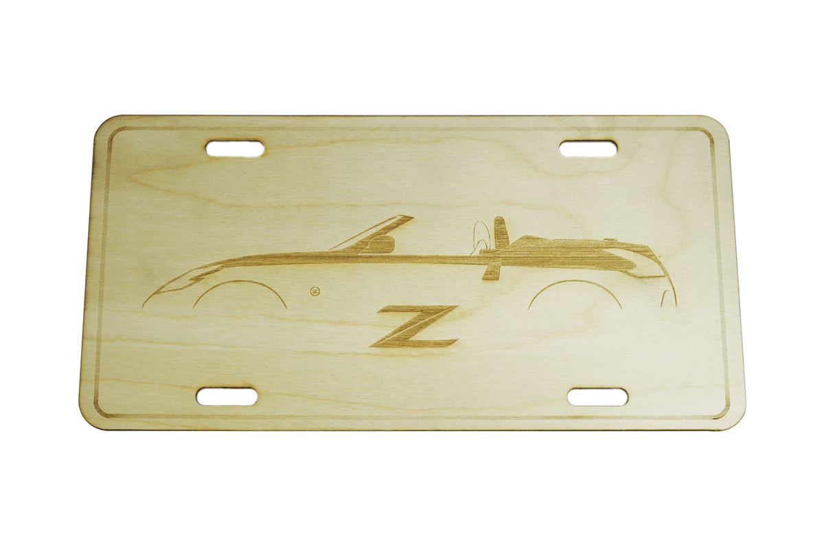 Nissan 370z Roadster License Plate, Birch, Ornament, Garage / Man-Cave