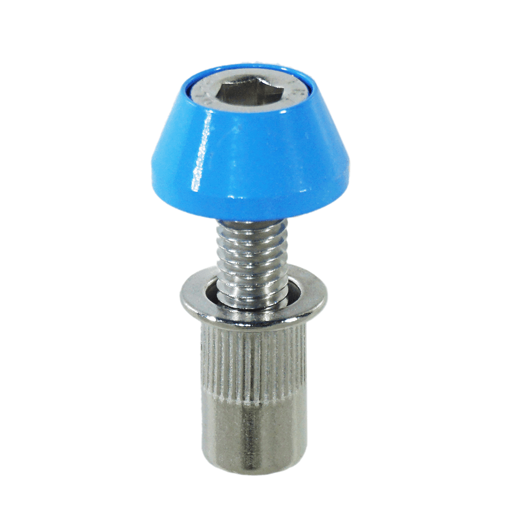 ZSPEC Body Kit Fastener, Billet-Angled Finish Washer & Stainless M6x20mm Bolt, w/ Rivet Nut, per Each - ZSPEC Design LLC - Hardware Fasteners - body, body hardware, m6, per each, stainless - zspecdesign.com
