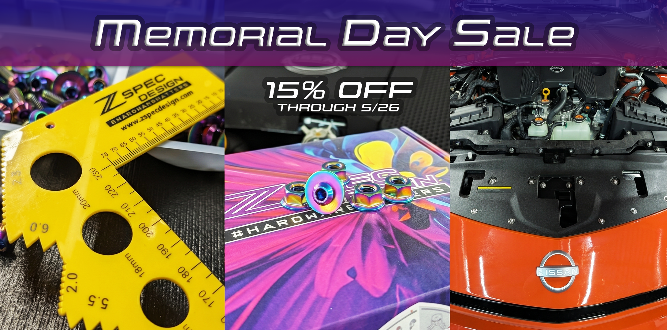 ZSPEC Memorial Day Sale - Dress Up Bolts Hardware, Billet Caps, Titanium, Stainless - ZSPEC Design LLC