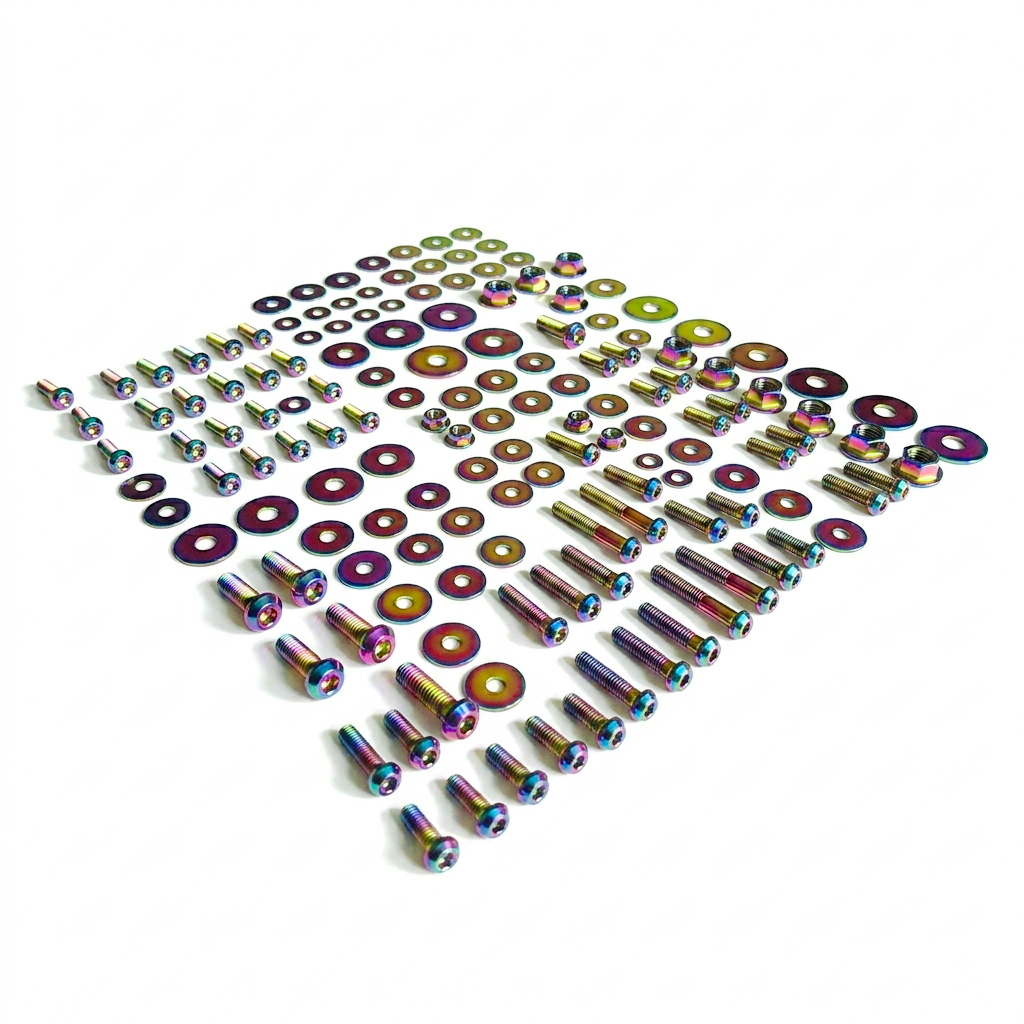 ZSPEC Stage-2 Dress Up Bolts® Fastener Kit for '15-23 Ford Mustang GT500 S550, Titanium - ZSPEC Design LLC - Hardware Fasteners - Fastener Kit, ford, mustang, s550, stage 2 - zspecdesign.com