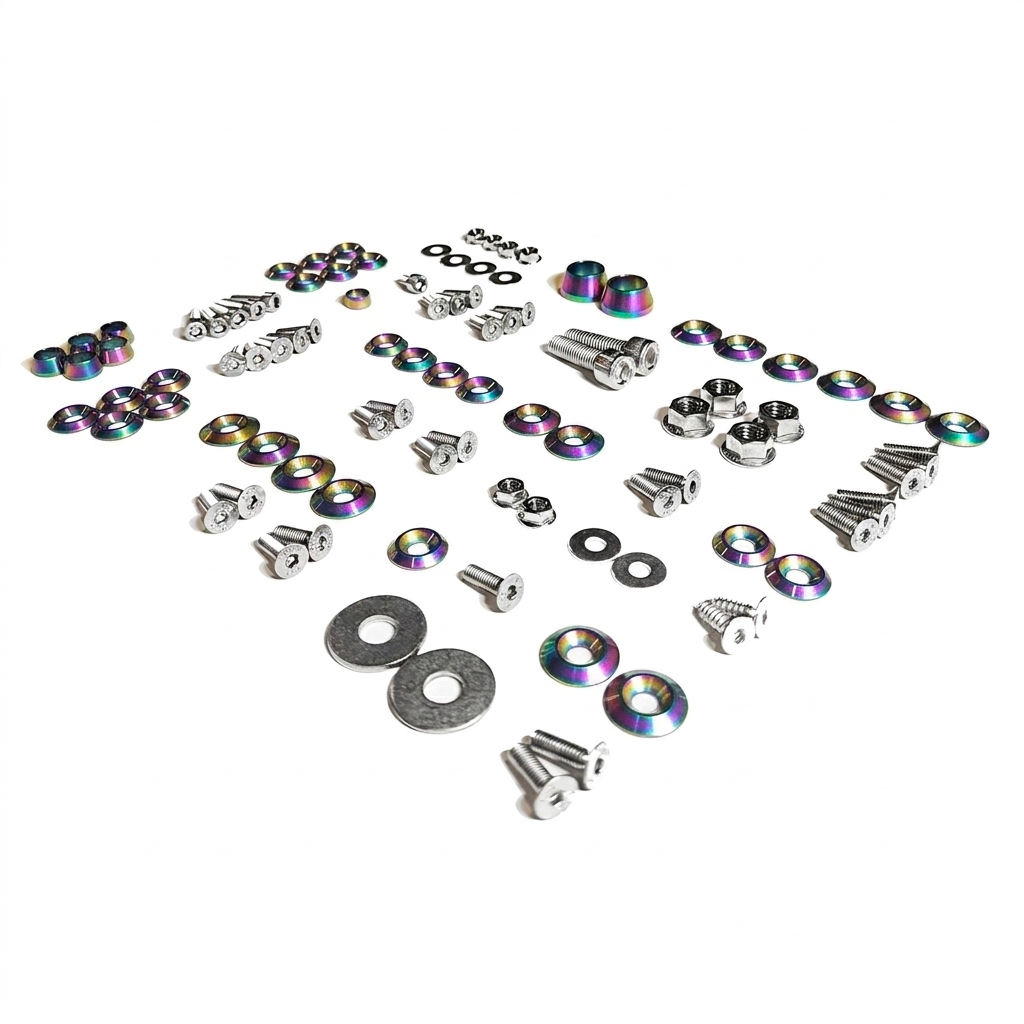 ZSPEC Stage-1 Dress Up Bolts® Fastener Kit for Ford Mustang SN95 V8, Stainless & Billet - ZSPEC Design LLC - Hardware Fasteners - Fastener Kit, ford, mustang, sn95, stage 1 - zspecdesign.com