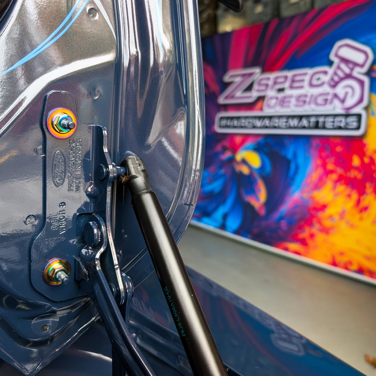 Mustang S650 Titanium Hardware Kit Trunk-Area Hinges Wing | ZSPEC Design