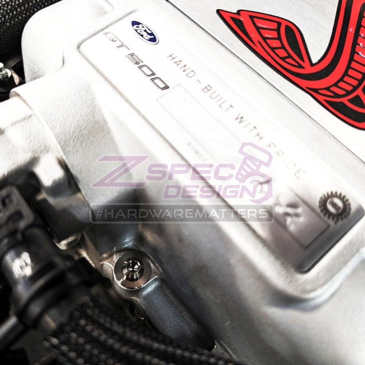 ZSPEC Stage-3 Dress Up Bolts® Fastener Kit for '15-23 Ford Mustang GT500 S550, Titanium - ZSPEC Design LLC - Hardware Fasteners - Fastener Kit, ford, mustang, s550, stage 3 - zspecdesign.com