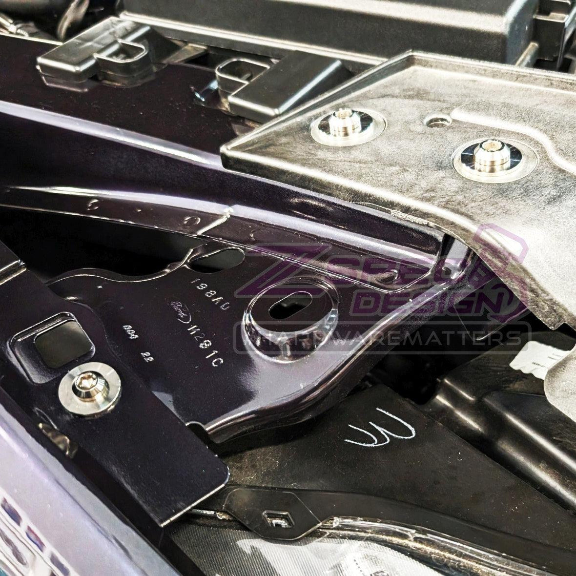 ZSPEC Stage-2 Dress Up Bolts® Fastener Kit for '15-23 Ford Mustang GT500 S550, Titanium - ZSPEC Design LLC - Hardware Fasteners - Fastener Kit, ford, mustang, s550, stage 2 - zspecdesign.com